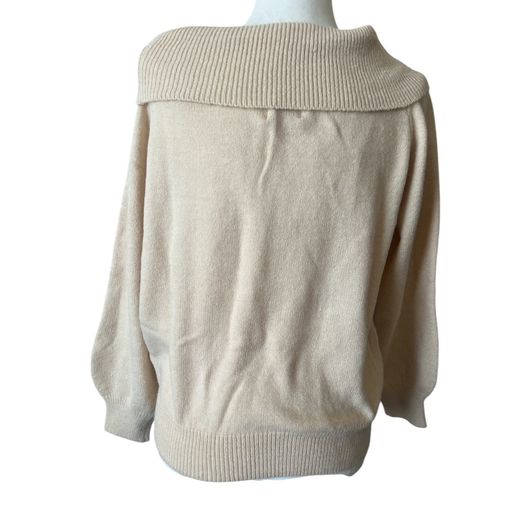 Nekane NKN Loto 3D Flower Off Shoulder Sweater Ivory Small Medium NWT - Picture 9 of 13
